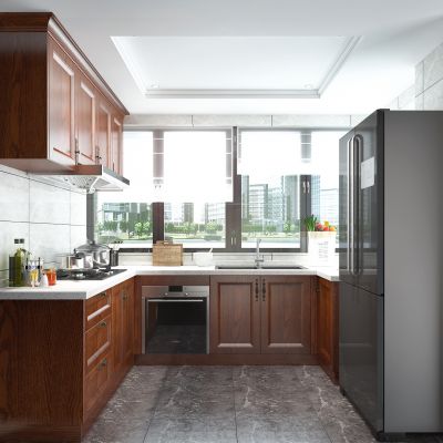 美式风格厨房橱柜   厨房电器 厨房用品