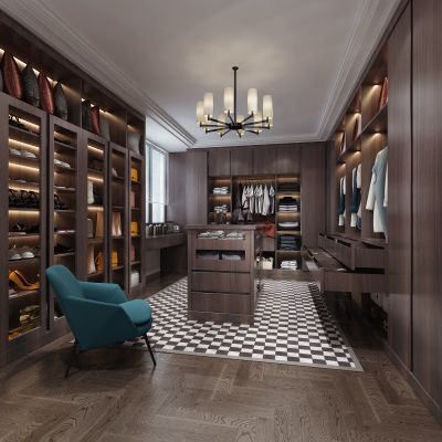 现代风格衣帽间