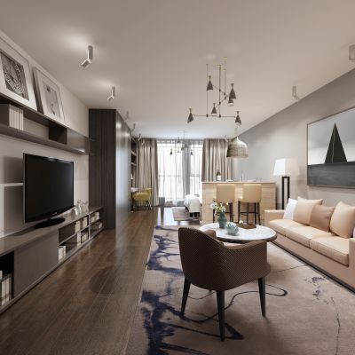 现代风格单身公寓