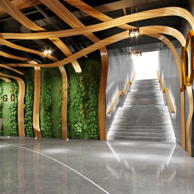 现代风格专卖店店走廊