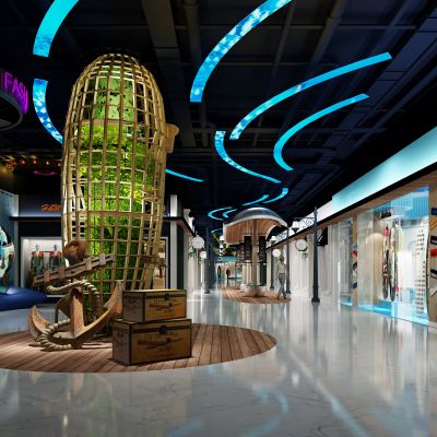 现代风格专卖店走廊