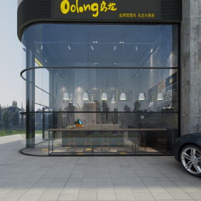 工业风面包房、奶茶店