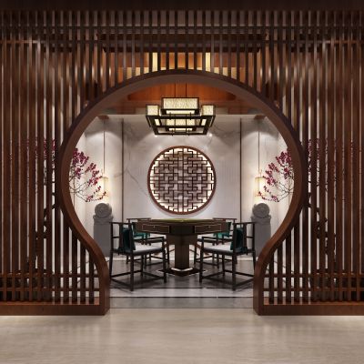 新中式风格麻将室