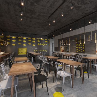 工业风面包房、咖啡馆