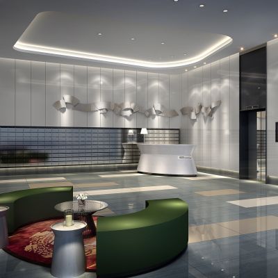 现代风格电梯间走廊