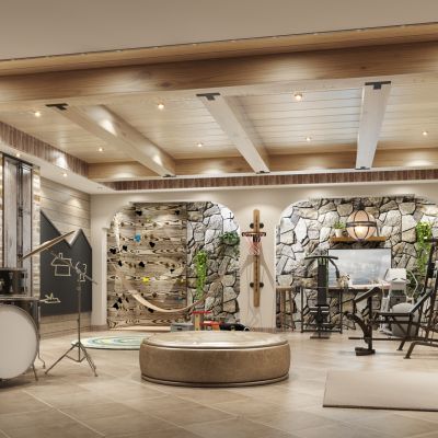 现代风格娱乐室