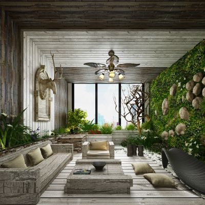 现代风格娱乐室