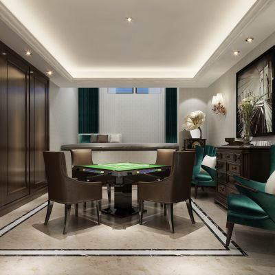 新中式风格麻将室