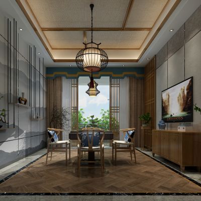 中式风格娱乐室