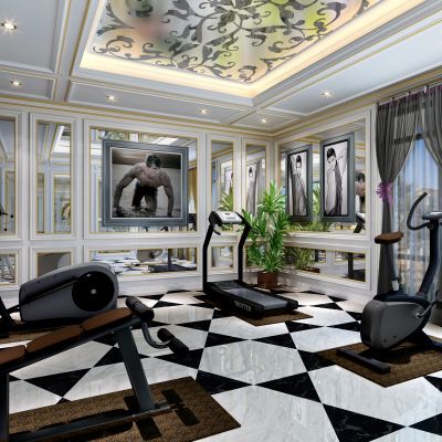 简欧风格私人健身房