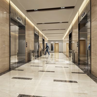 现代风格电梯厅