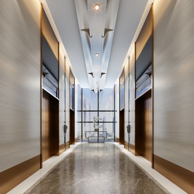 现代风格电梯间走廊