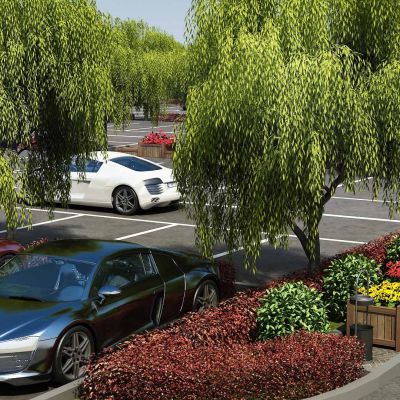 停车场汽车小品