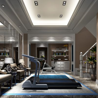 现代风格家庭健身房