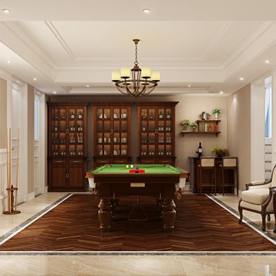 简欧风格台球室