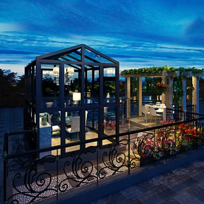 现代风格麻将娱乐室