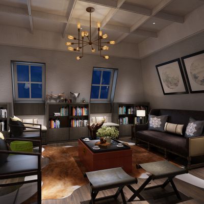 现代风格娱乐室