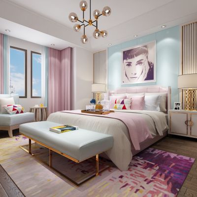 现代风格女孩房