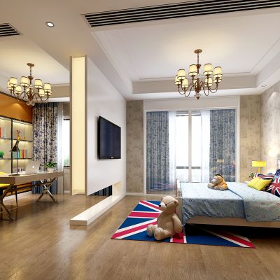 现代风格女孩房