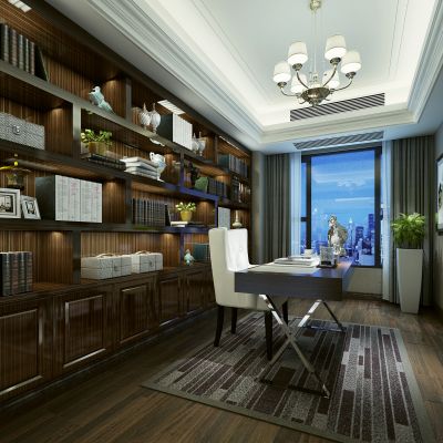 现代风格书房