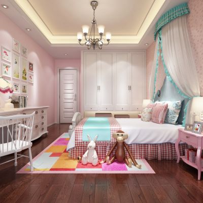 现代风格女孩房