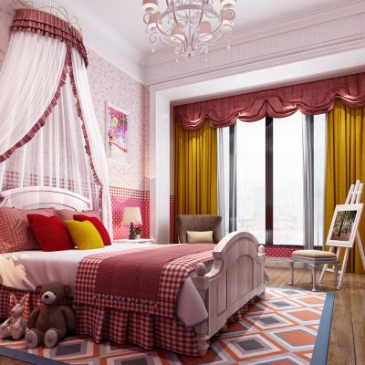 现代风格女孩房