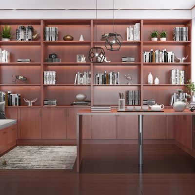 新中式书房 书柜