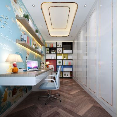 现代风格书房