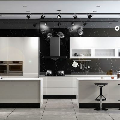 现代风格开放式橱柜   厨房电器 厨房用品