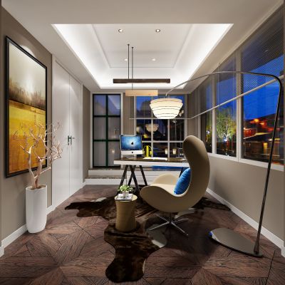 现代风格书房