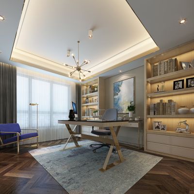 现代风格书房
