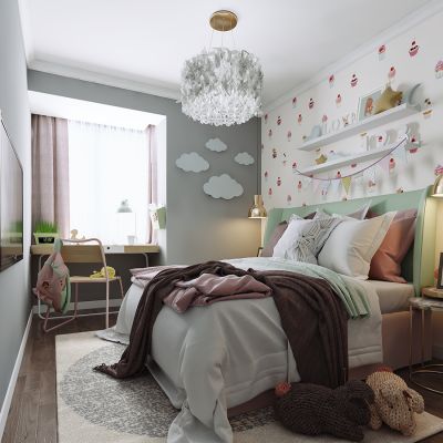 现代风格女孩房