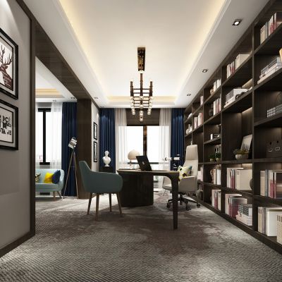 现代风格书房