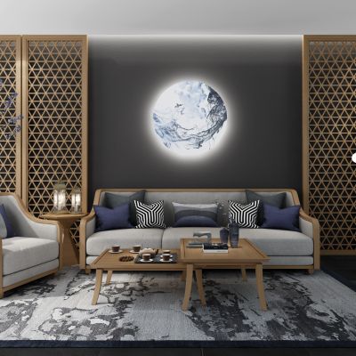 新中式沙发组合