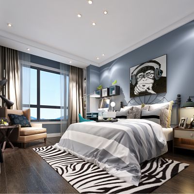 现代风格男孩房