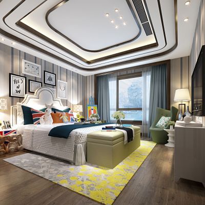 现代风格男孩房