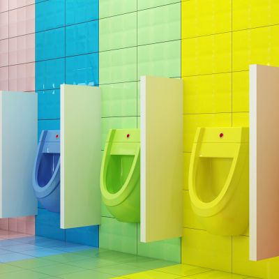 彩色儿童幼儿园卫生间