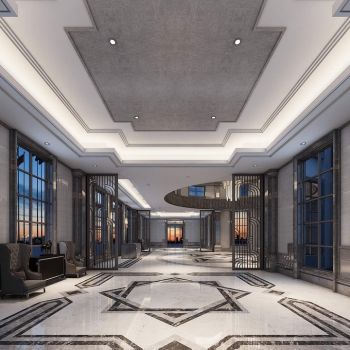 现代风格会所大厅