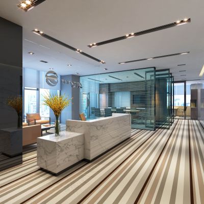 现代办公室 前台接待