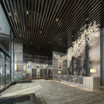 中式 酒店大堂接待