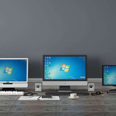 笔记本电脑，显示器