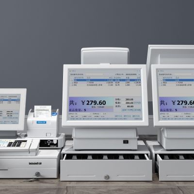 收银台，收银机3D模型