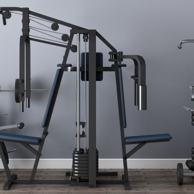 运动器材，哑铃，跑步机