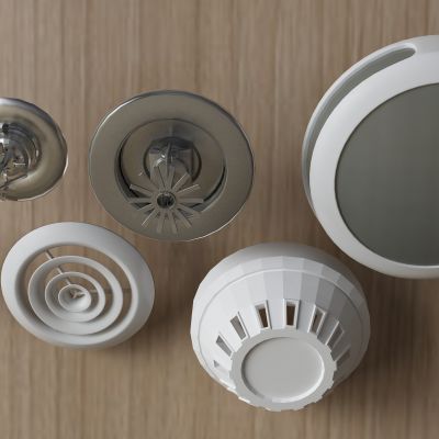 监控，烟感，喷淋，出风口3D模型