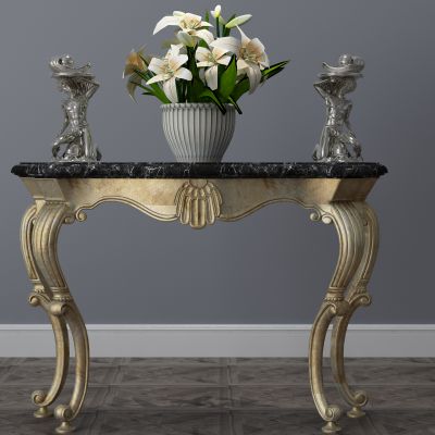 端景条案，边柜