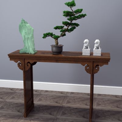 端景条案，边柜