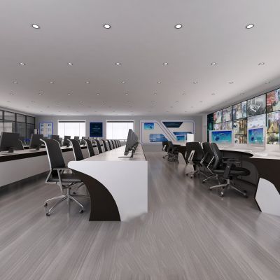 公安局现代化办公指挥大厅