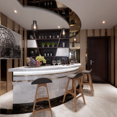 现代风格客餐厅全景