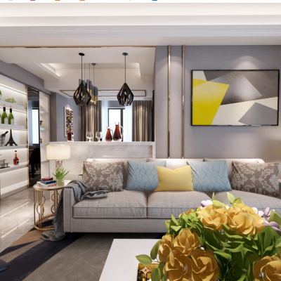 现代客餐厅全景