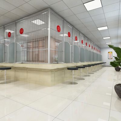 监狱，会见室，牢房全景